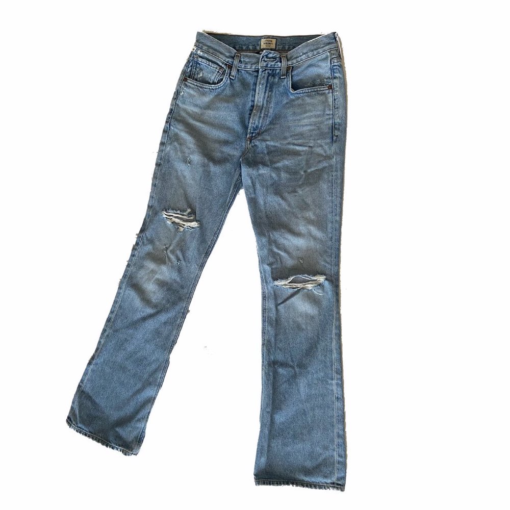 CITIZENS OF HUMANITY Blue Libby Relaxed Bootcut Jeans